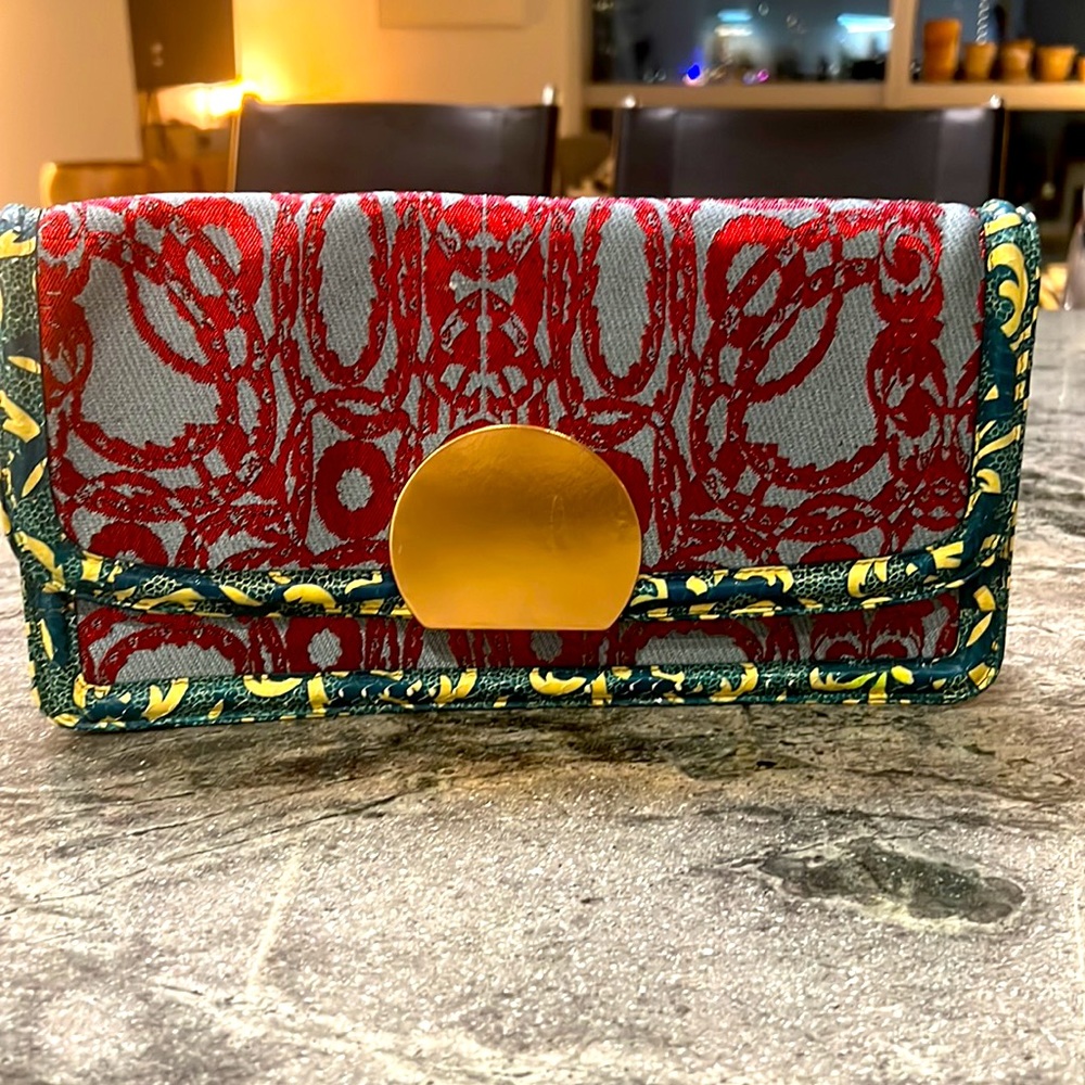 Dries Van Noten clutch with rose gold